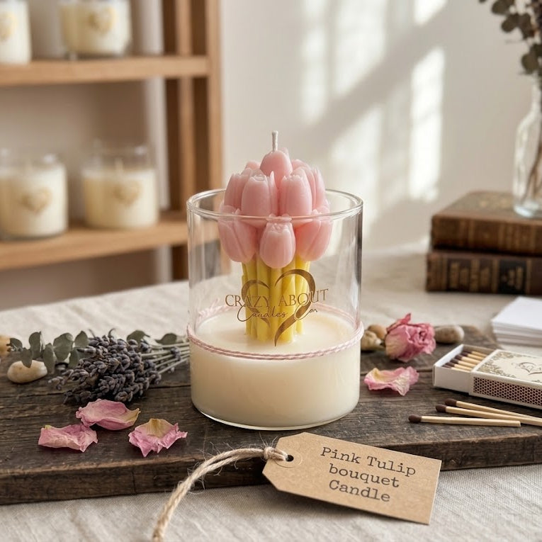 Pink Tulip Floral Sensation Candle