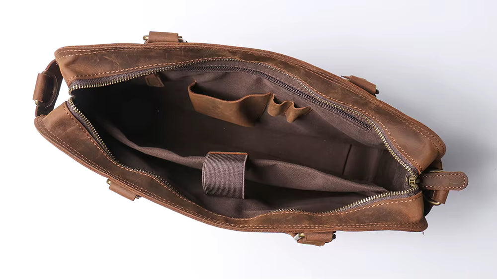The Viggo Briefcase | Genuine Leather Messenger Bag by STEEL HORSE LEATHER