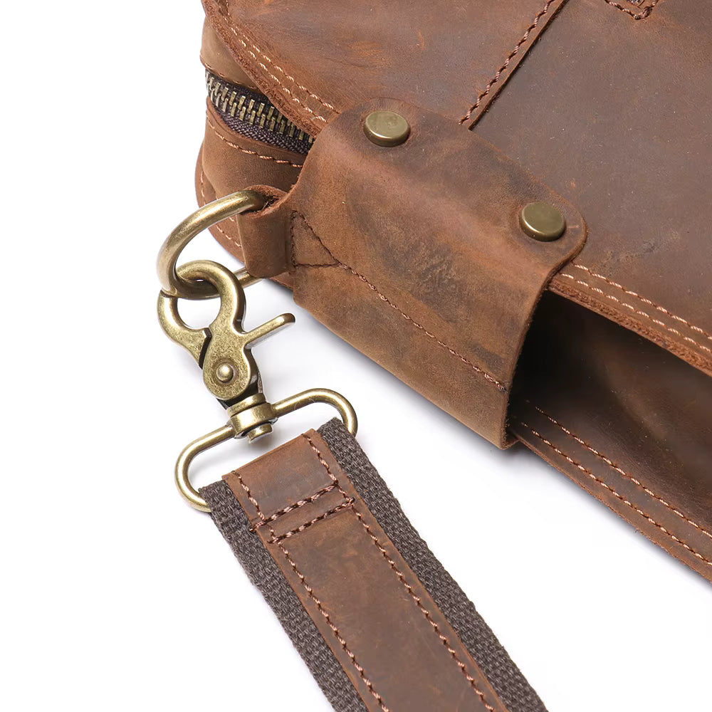 The Viggo Briefcase | Genuine Leather Messenger Bag by STEEL HORSE LEATHER