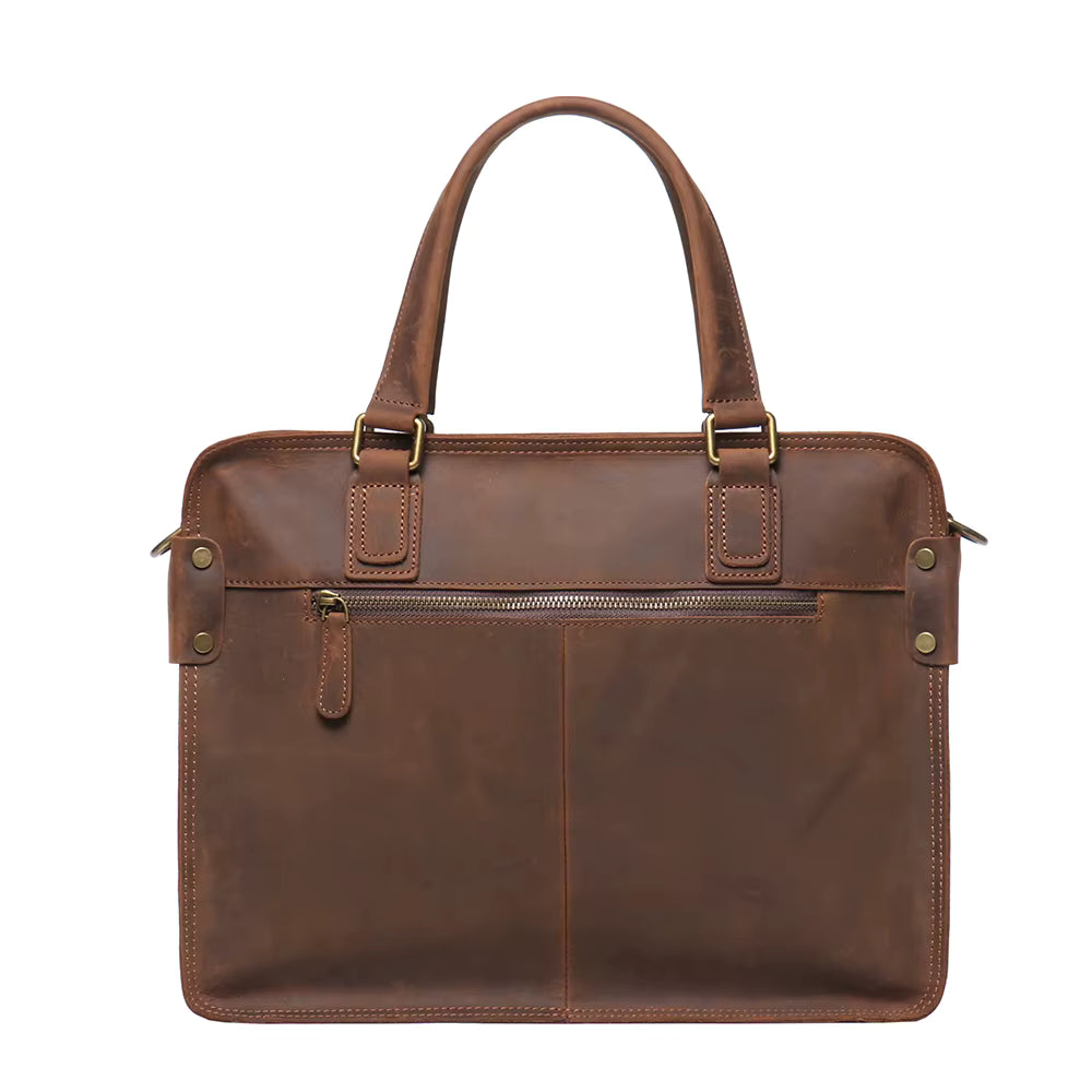 The Viggo Briefcase | Genuine Leather Messenger Bag by STEEL HORSE LEATHER