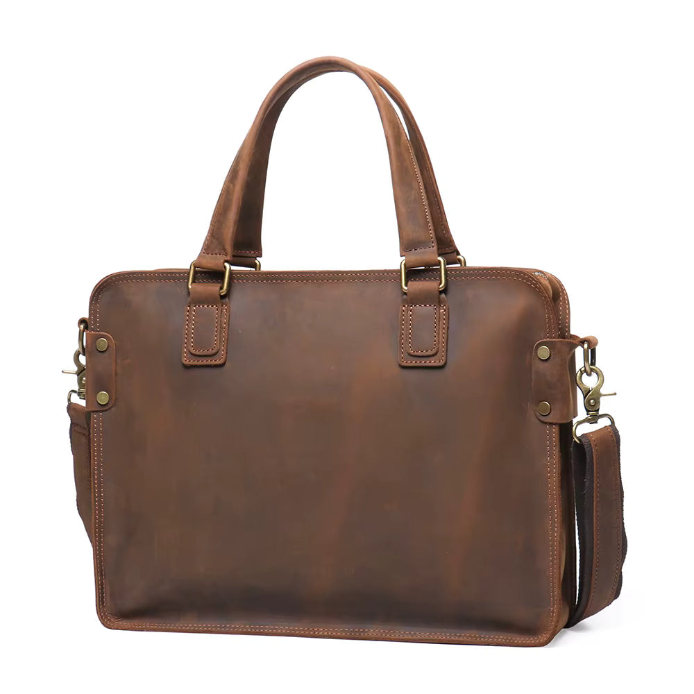 The Viggo Briefcase | Genuine Leather Messenger Bag by STEEL HORSE LEATHER