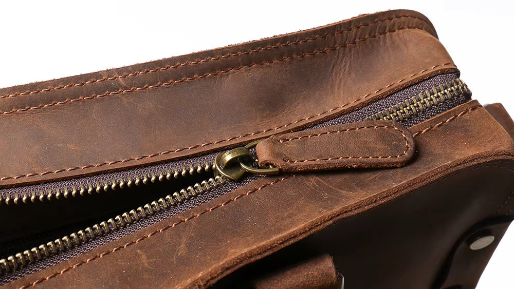 The Viggo Briefcase | Genuine Leather Messenger Bag by STEEL HORSE LEATHER