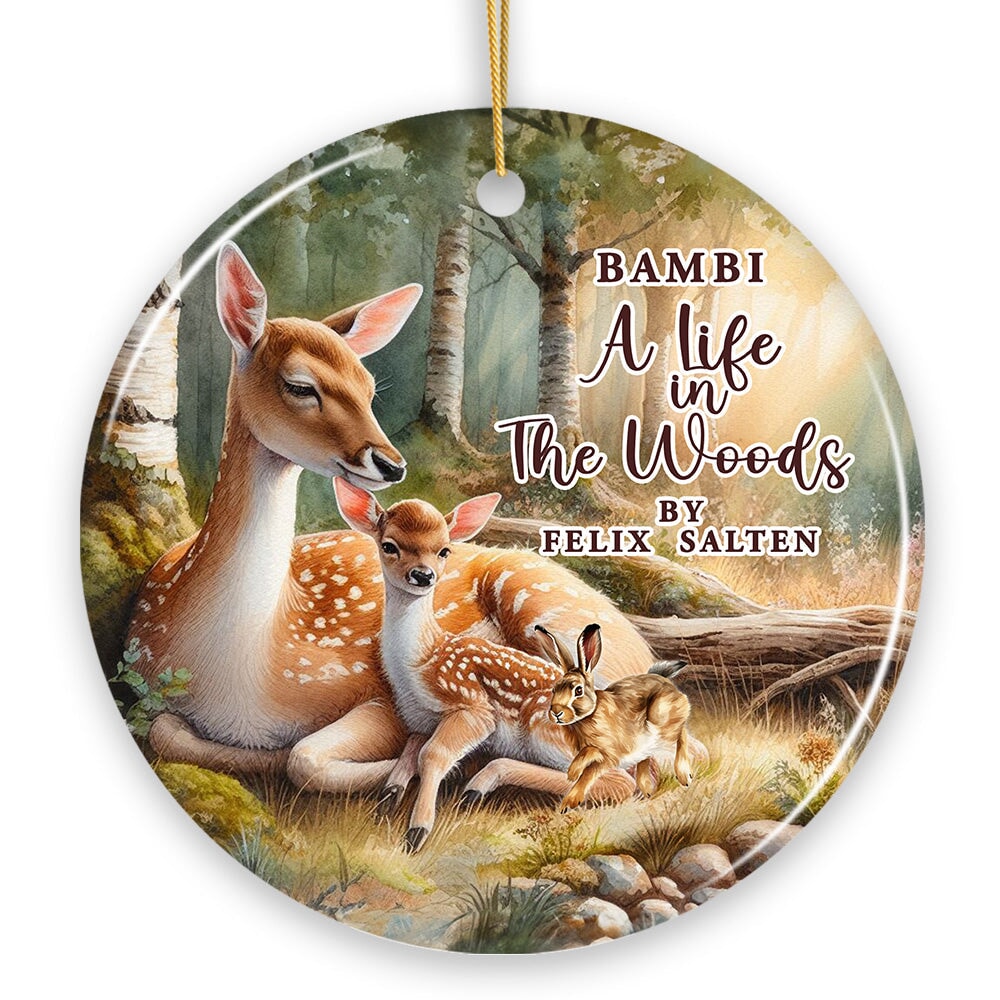 Bambi A Life in the Woods Ornament, Children Story Christmas Gift and Decor Ceramic Ornament OrnamentallyYou 