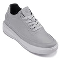 CALTO - X1648 - 2.8 Inches Taller (Pewter Grey) - Lightweight Sneakers