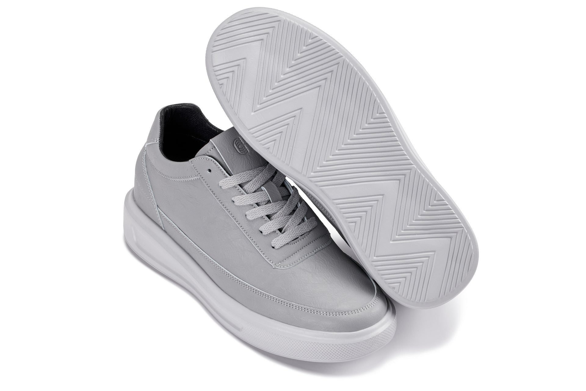 CALTO - X1648 - 2.8 Inches Taller (Pewter Grey) - Lightweight Sneakers
