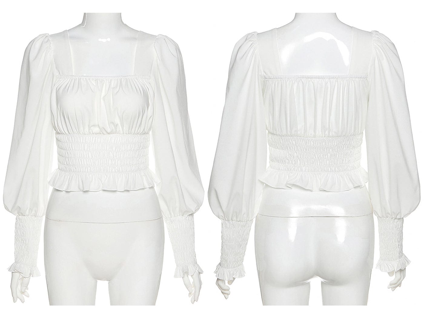 Victorian Renaissance Boho Peasant Long Sleeve Gothic Lolita Tops Blouse by Anna-Kaci