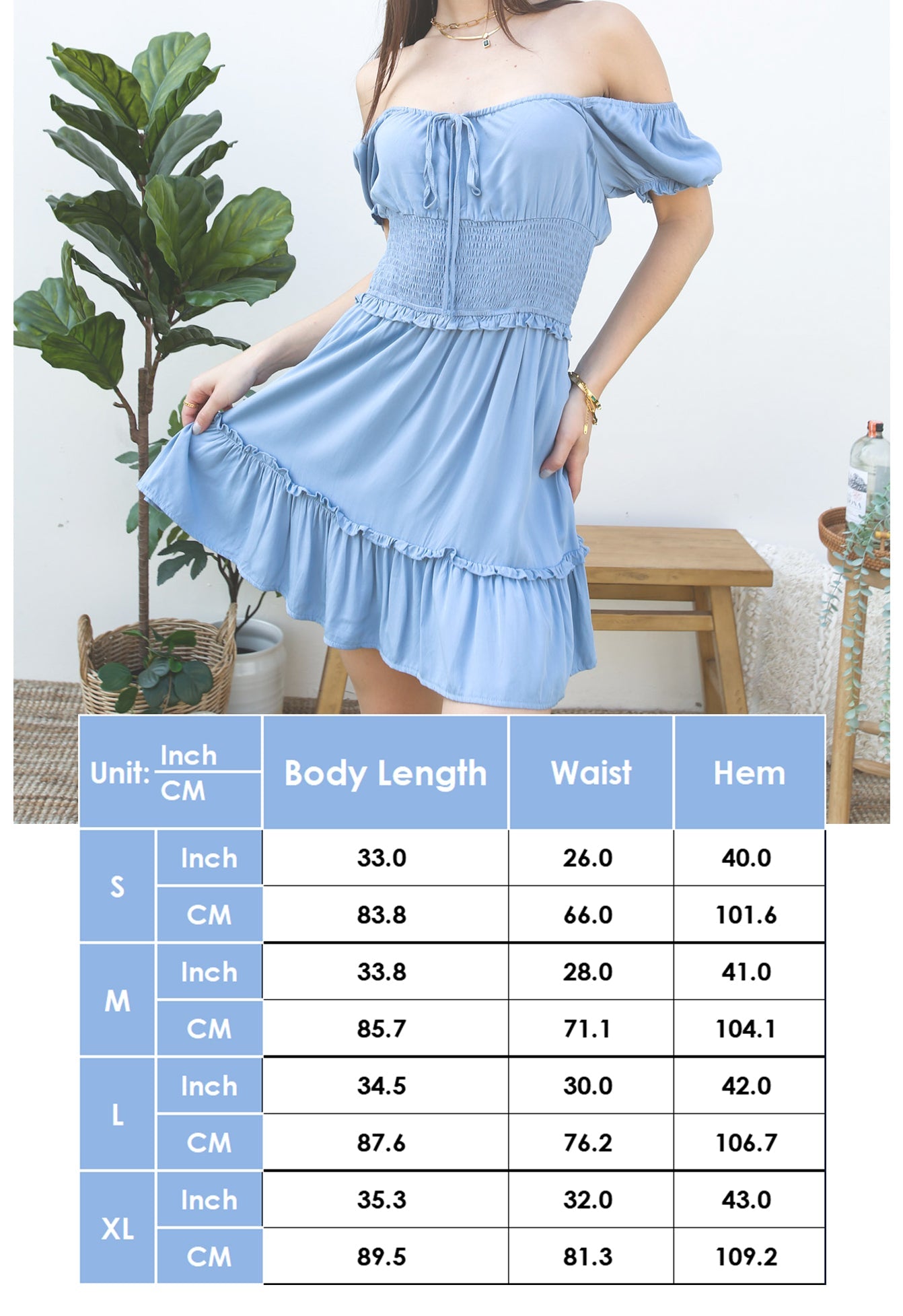  Ruffle Sleeve Drawstring Square Neck Mini Dress by Anna-Kaci,