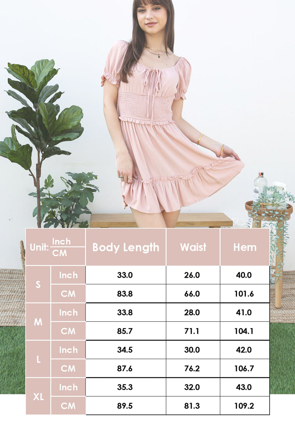  Ruffle Sleeve Drawstring Square Neck Mini Dress by Anna-Kaci,