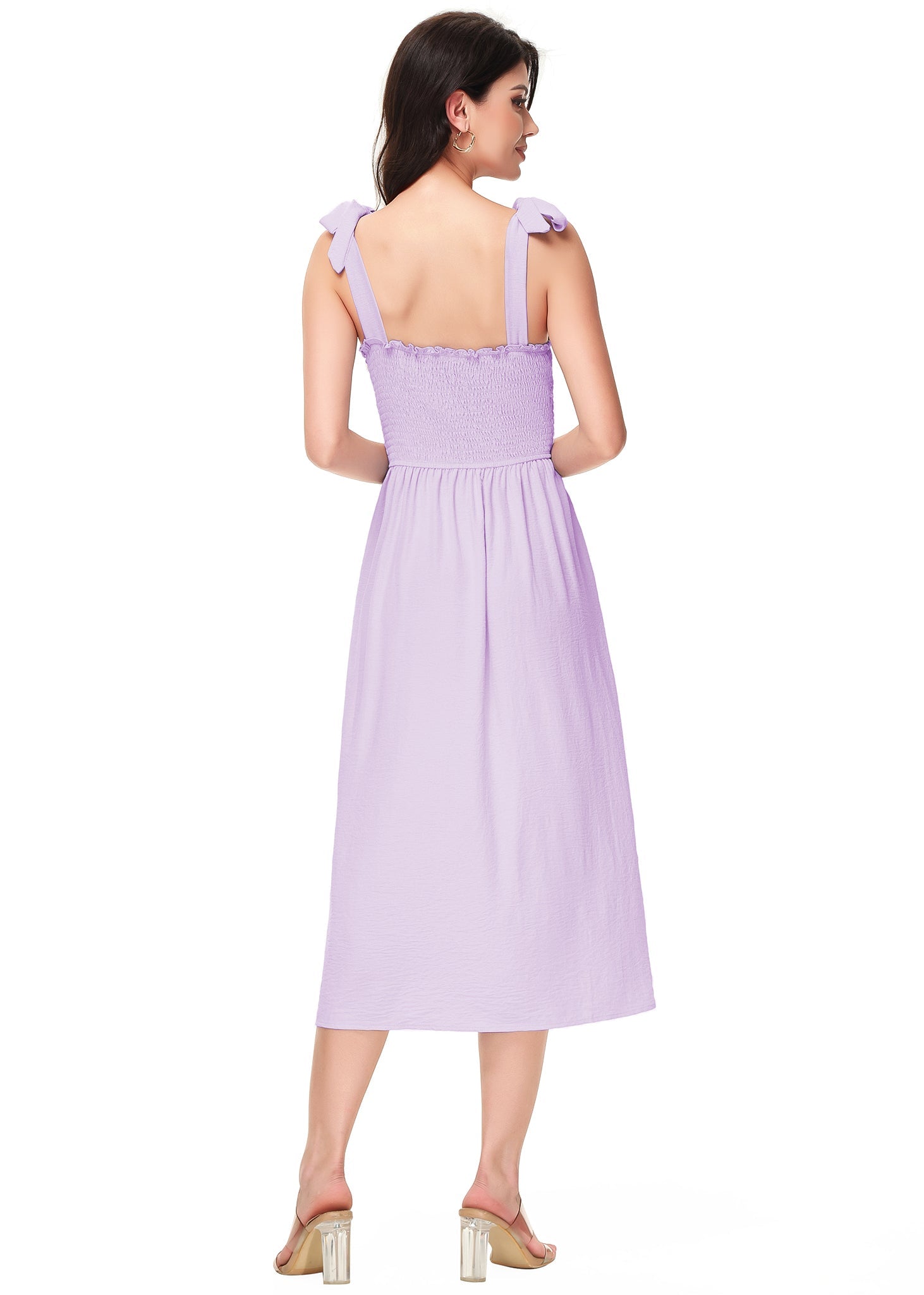 Boho Summer Smocked Midi Dress
