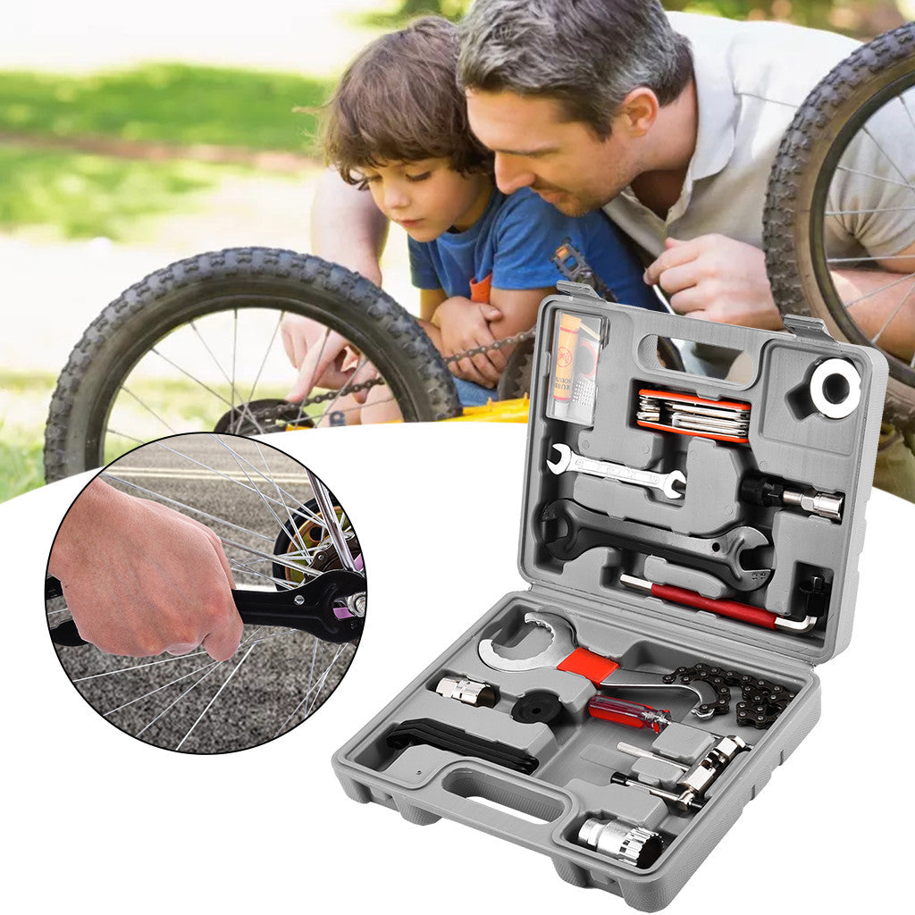 Universal Bicycle Home Mechanic 25pc Tool Kit Set Repair W/ Case by 510_Athletics LLC