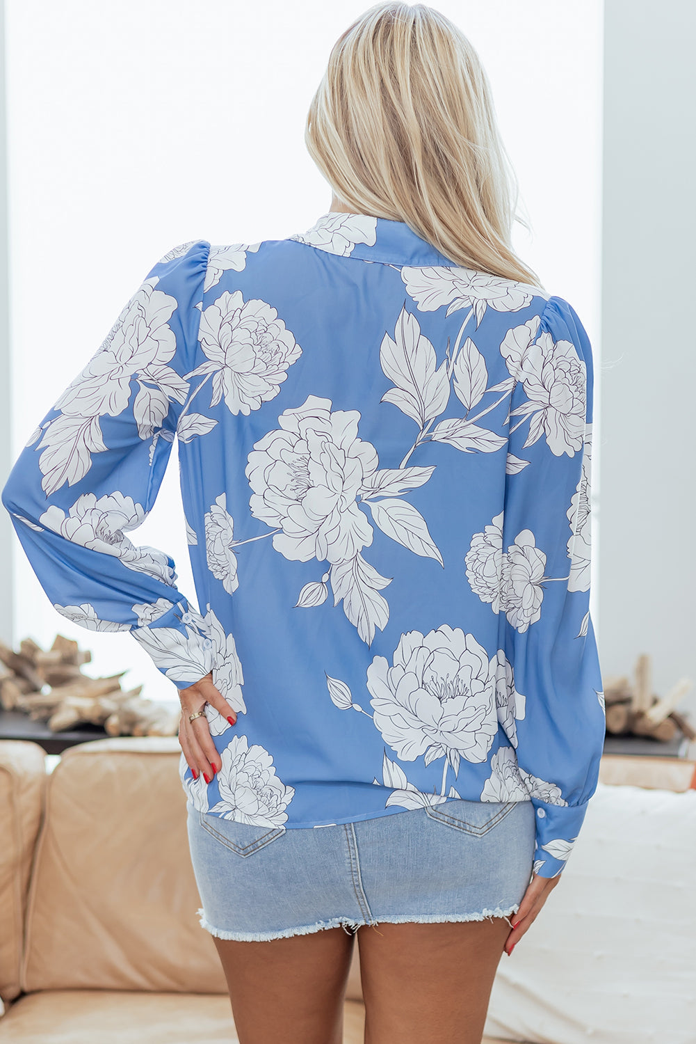 Carmen Detail Puff Sleeve Shirt by Threaded Pear