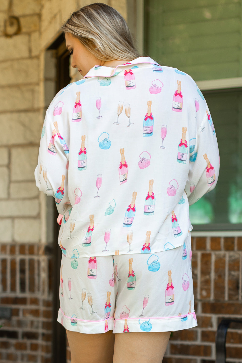 Milani Plus Size Pajama Set by Threaded Pear