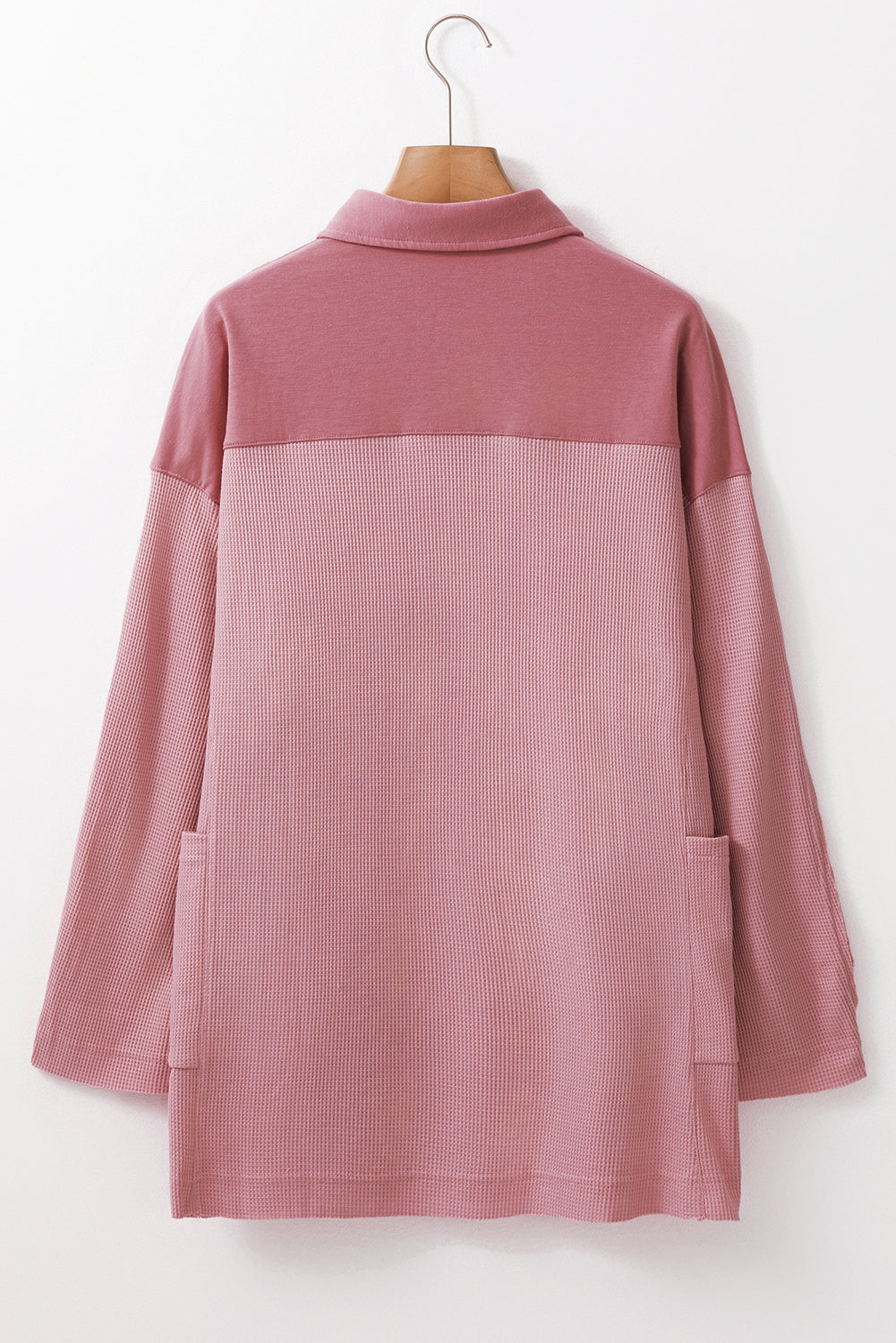 Arianna Waffle  Half Button Top. - Threaded Pear
