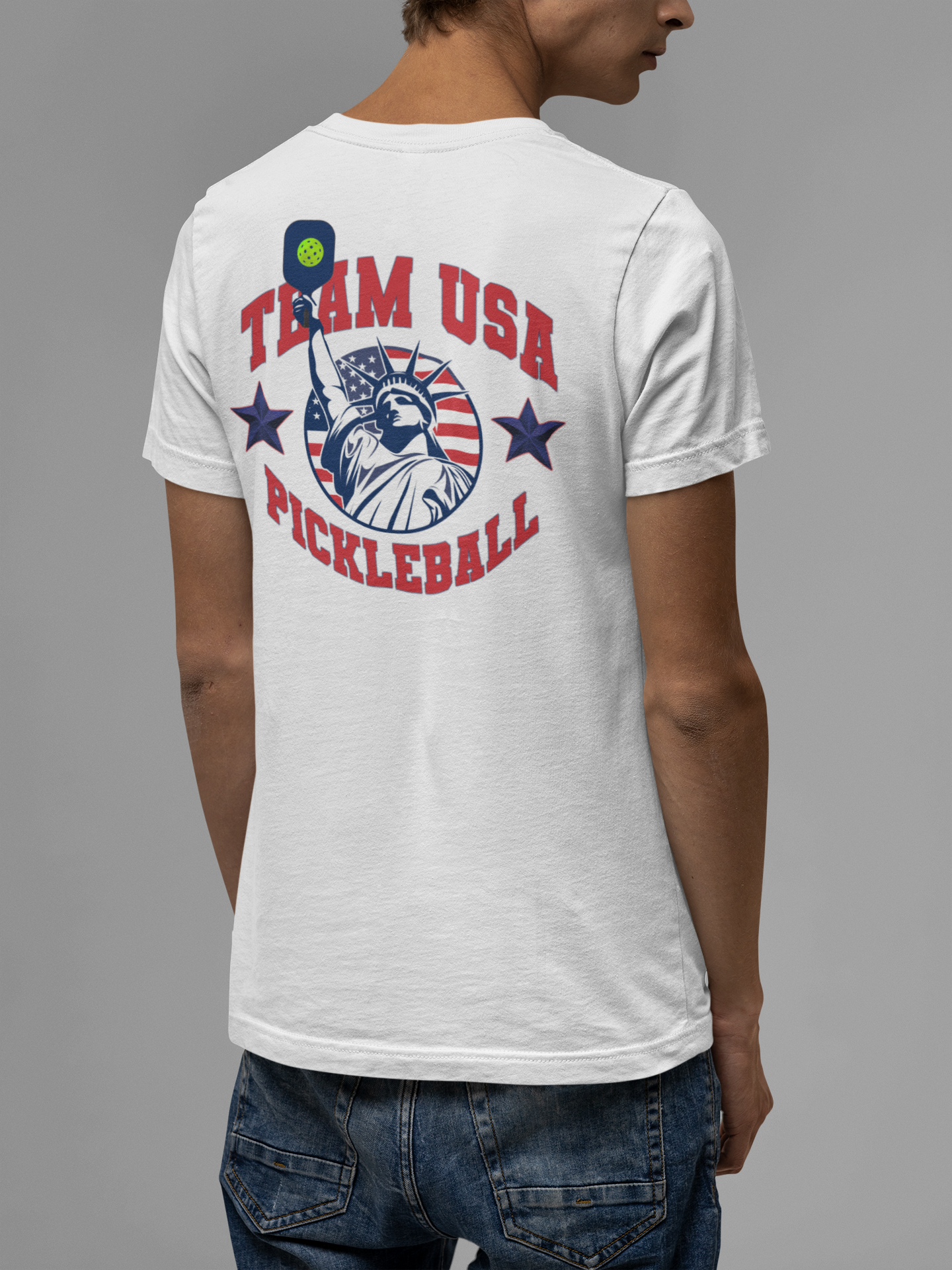 USA Pickleball (Mens T-Shirt) by ByJodiPedri