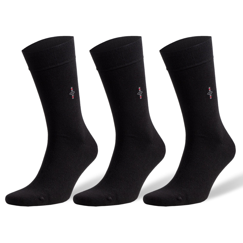 Men's Bamboo Dress Socks with Seamless Toe, Crew Length, Size 8-11.5 
