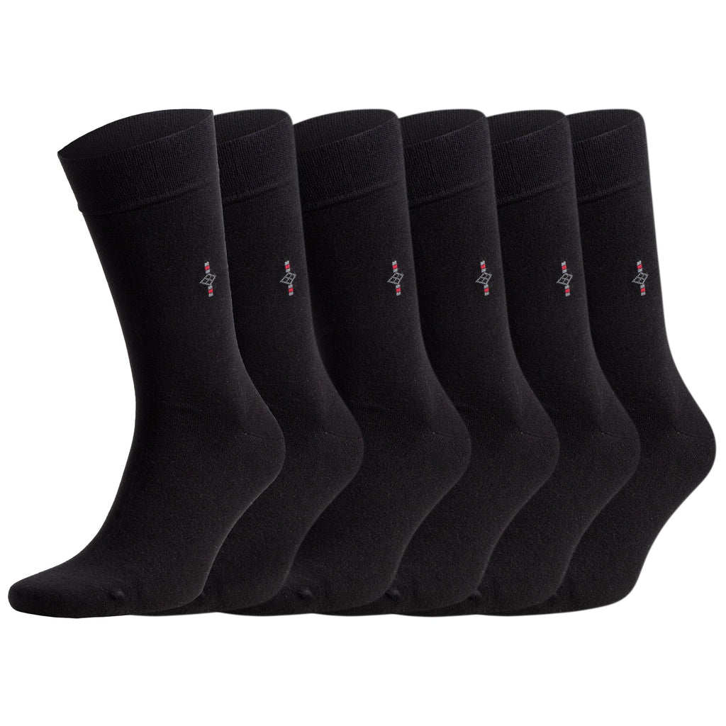 Men's Bamboo Dress Socks with Seamless Toe, Crew Length, Size 8-11.5 