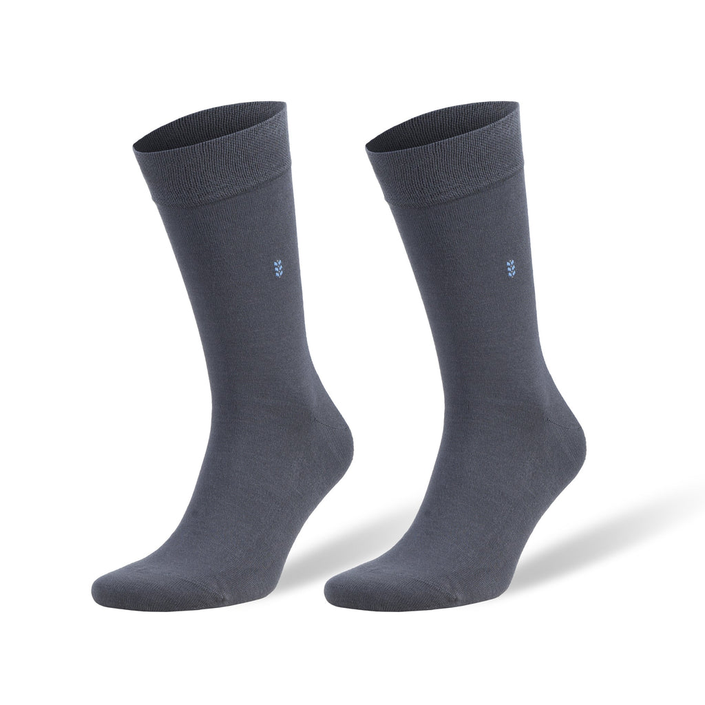 Men's Bamboo Dress Socks with Seamless Toe, Crew Length, Size 8-11.5 