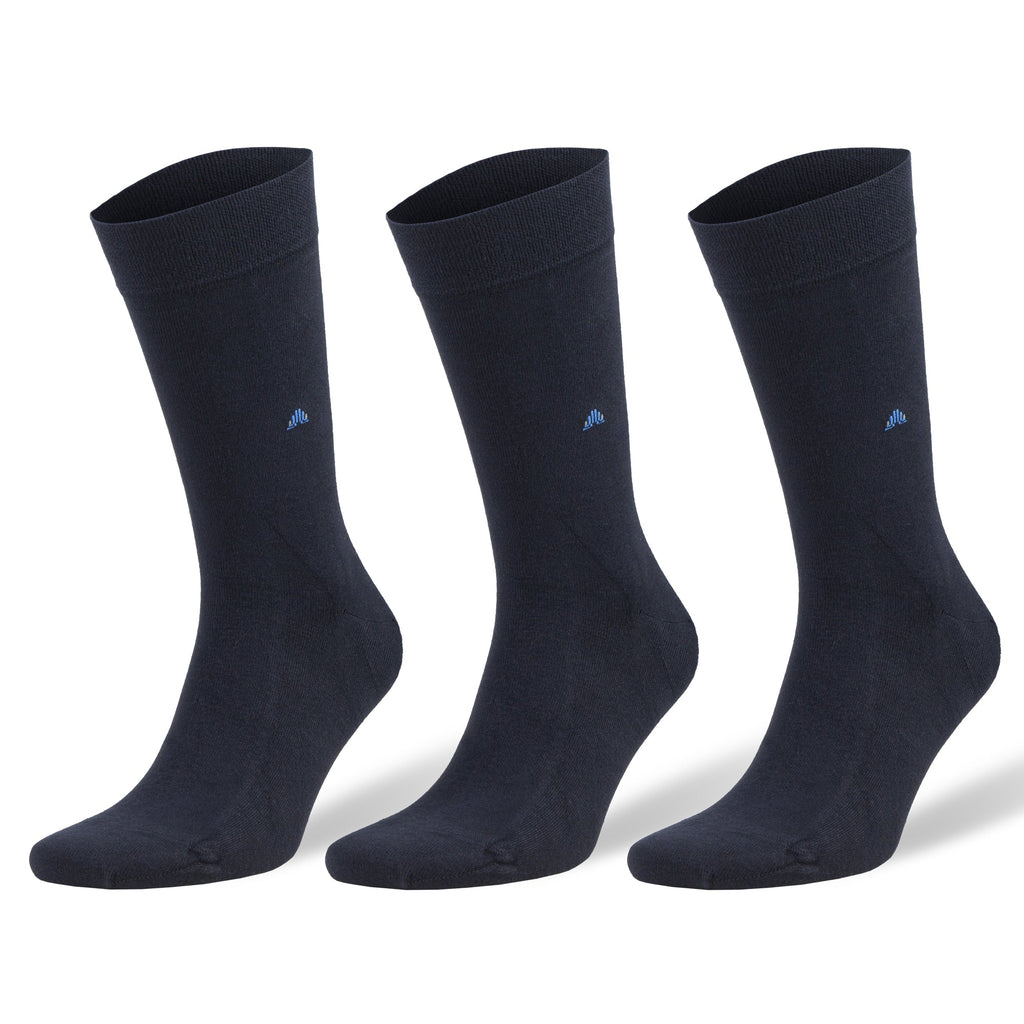 Men's Bamboo Dress Socks with Seamless Toe, Crew Length, Size 8-11.5 