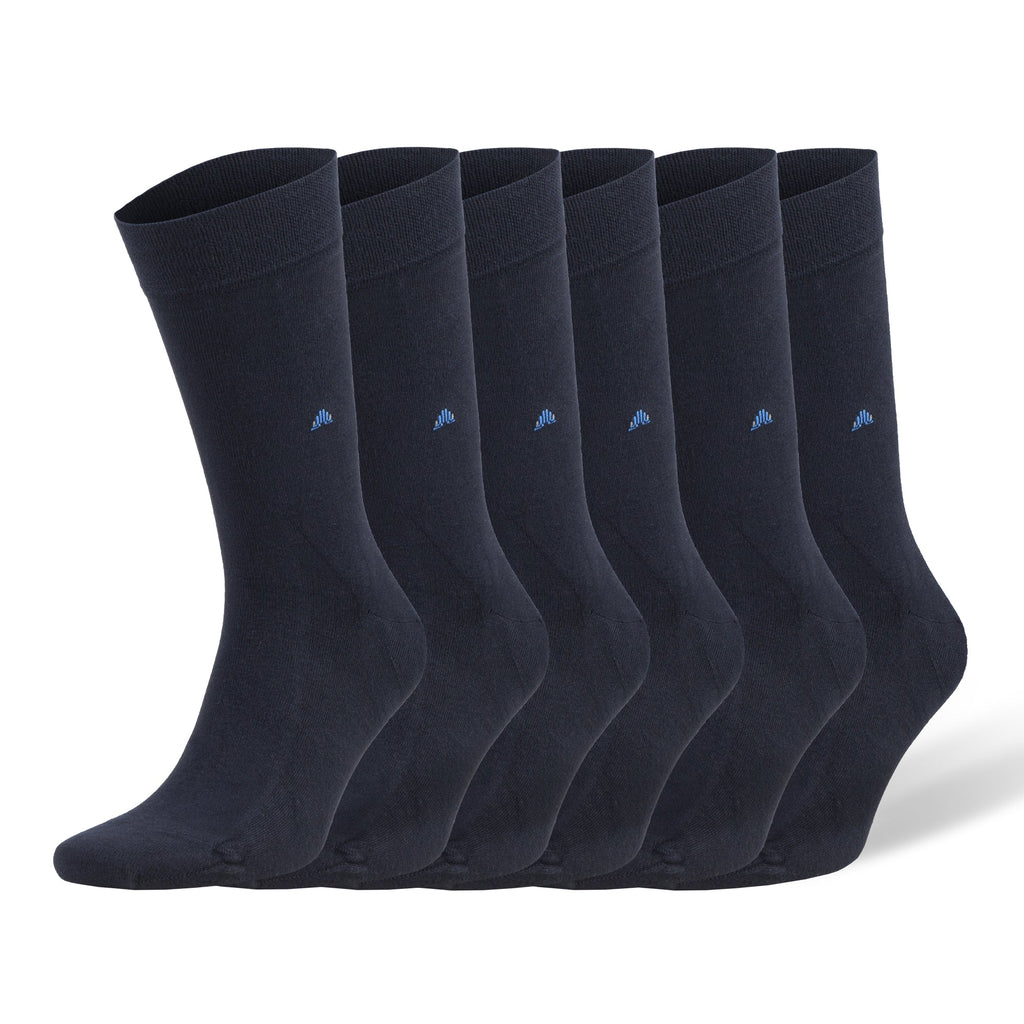 Men's Bamboo Dress Socks with Seamless Toe, Crew Length, Size 8-11.5 
