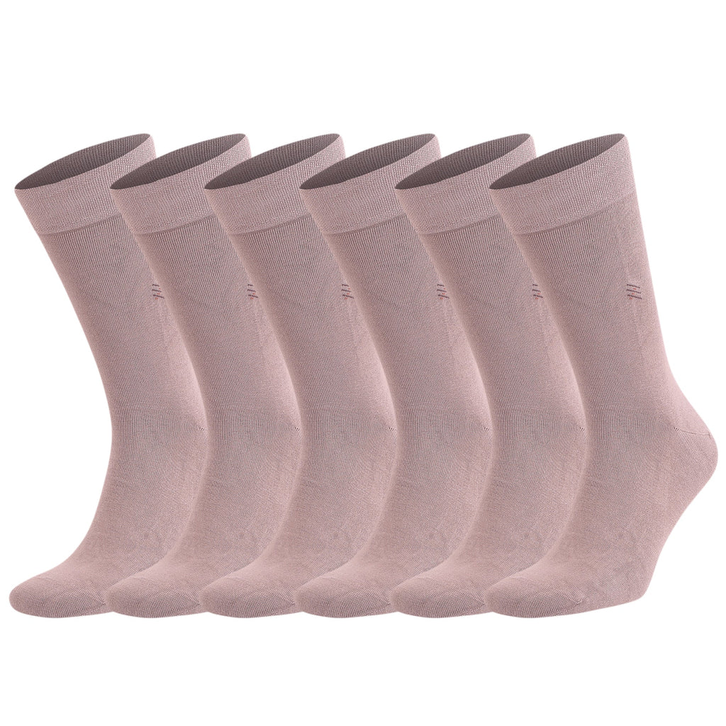 Men's Bamboo Dress Socks with Seamless Toe, Crew Length, Size 8-11.5 