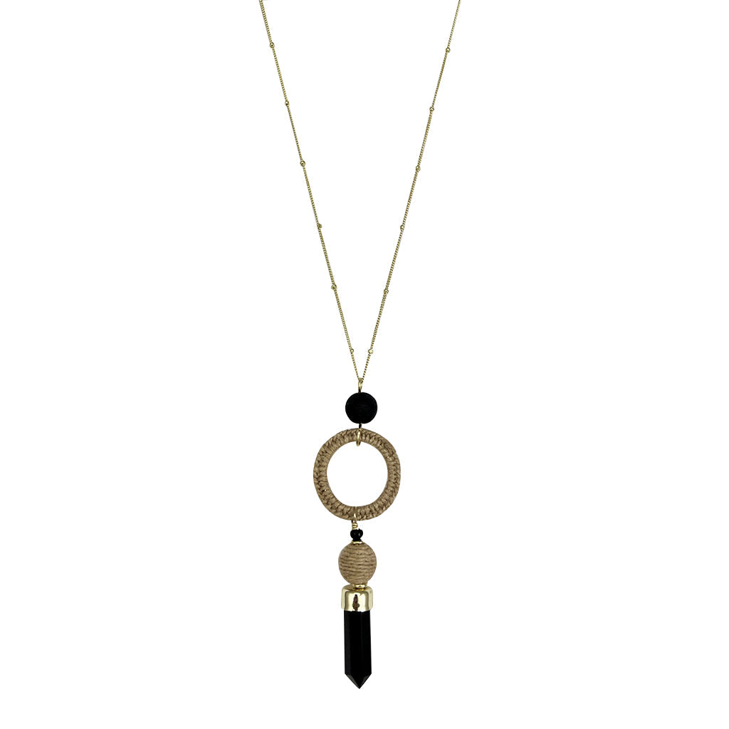 black agate necklace