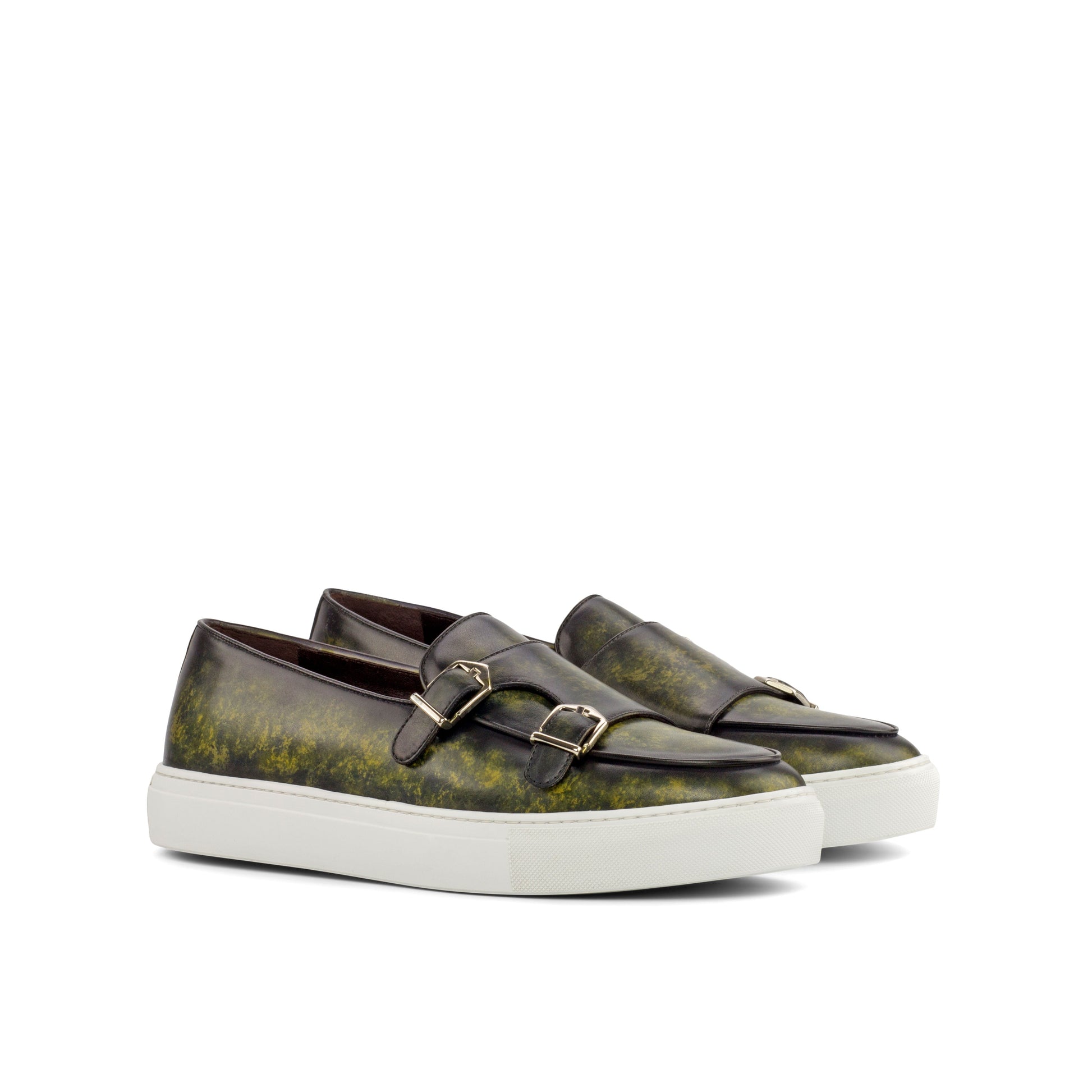 Unique Handcrafted Monk Sneaker + Khaki Patina by Le Ruux