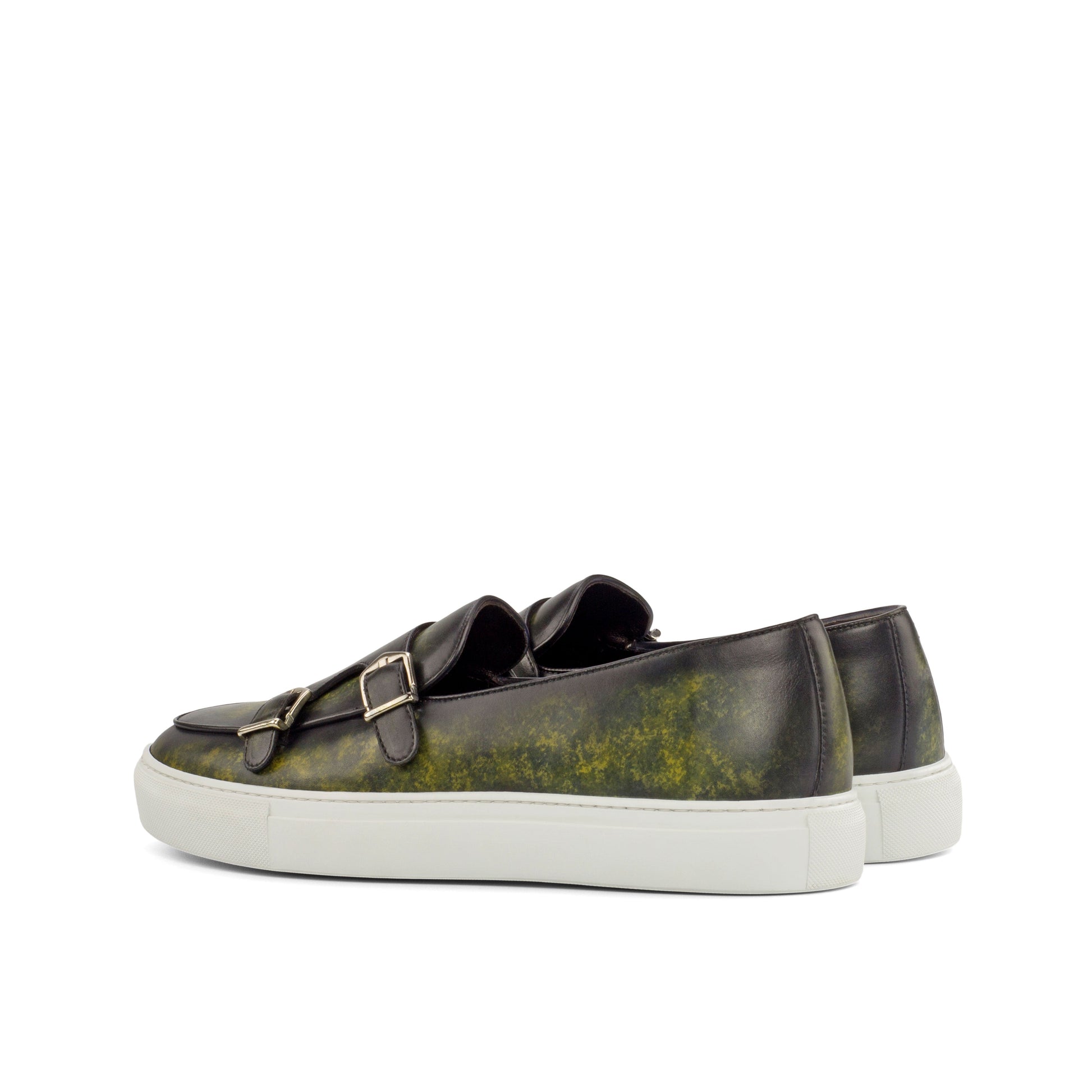 Unique Handcrafted Monk Sneaker + Khaki Patina by Le Ruux