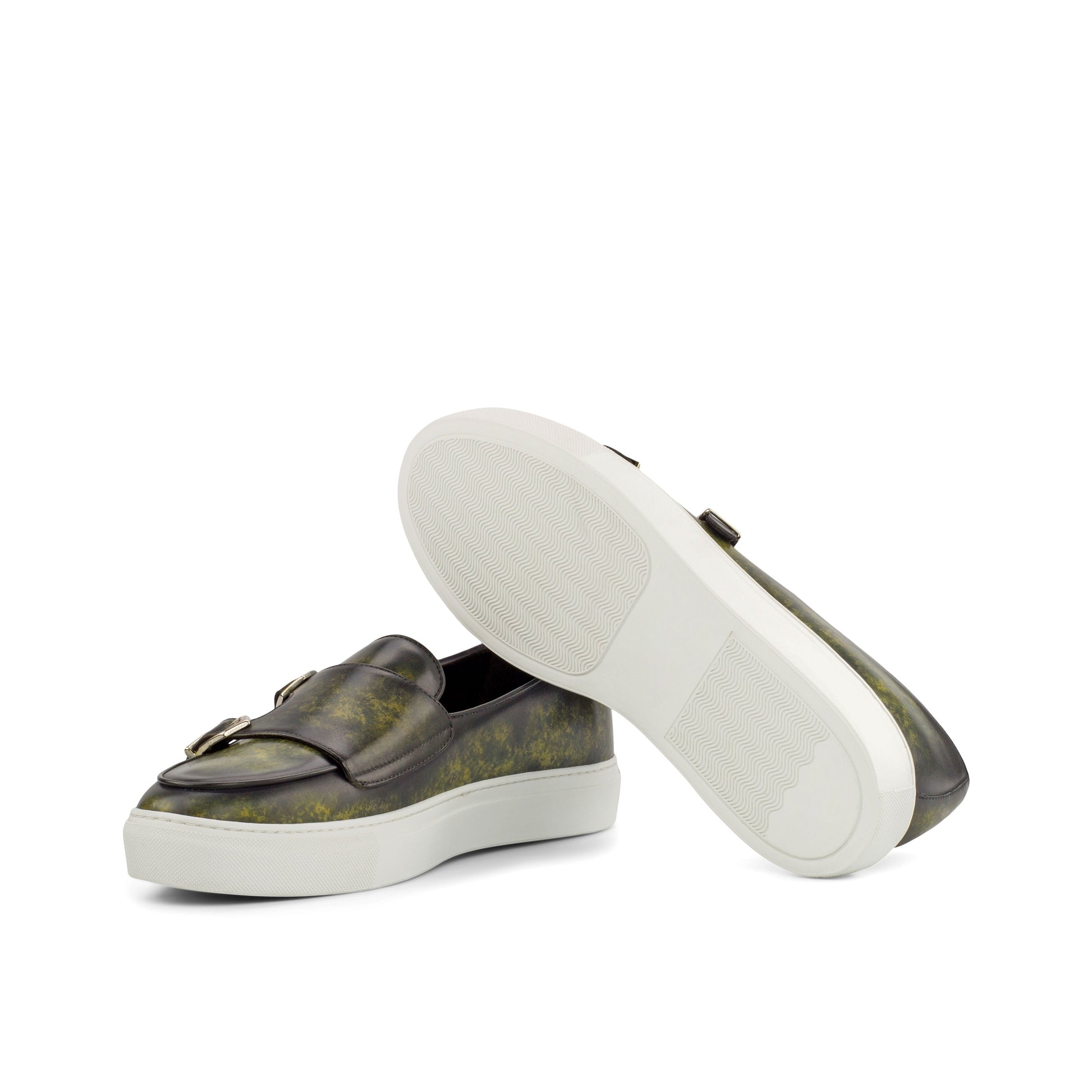 Unique Handcrafted Monk Sneaker + Khaki Patina by Le Ruux