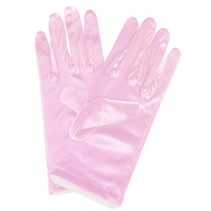 Bridal Wedding Gloves Short Satin Dress Cheongsam Gloves