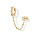 S925 Silver Single-Row Diamond Stud Earrings