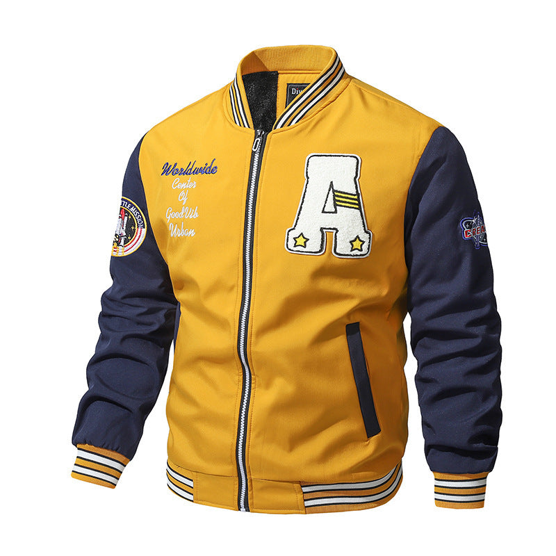 Retro Baseball Letterman Casual Jacket by 510_Athletics LLC