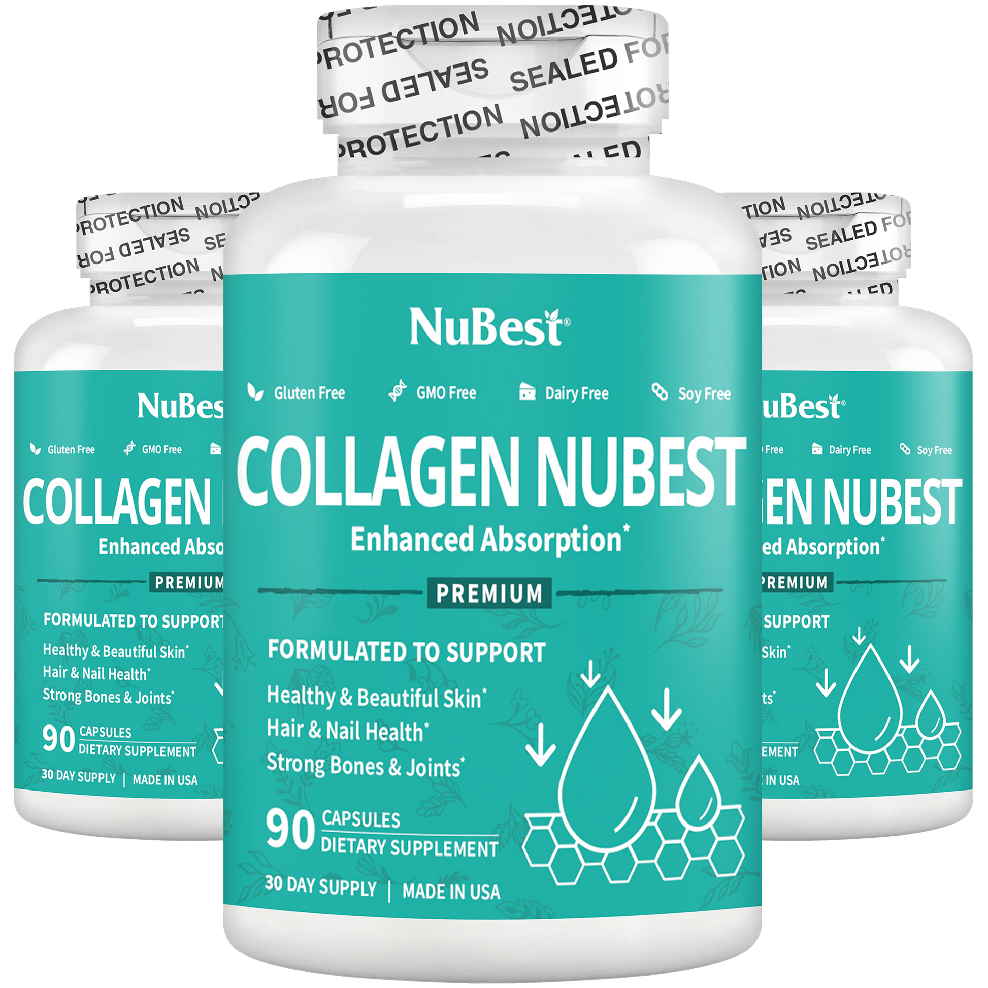Fruugo - Collagen NuBest, Healthy Skin, Hair & Nails, 90 Capsules - NuBest Nutrition®