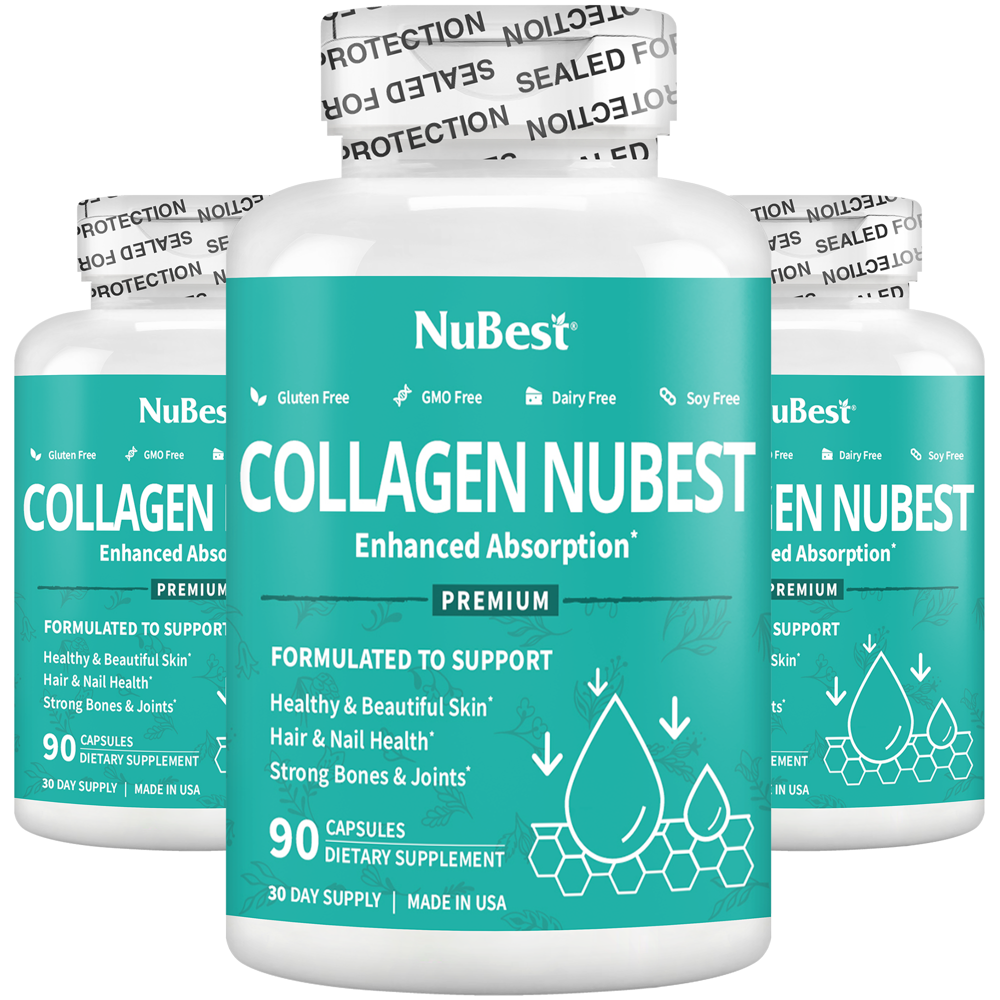 Fruugo - Collagen NuBest, Healthy Skin, Hair & Nails, 90 Capsules - NuBest Nutrition®