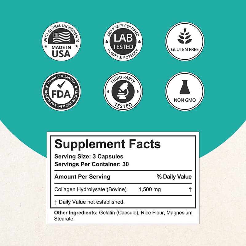 Collagen NuBest, Healthy Skin, Hair & Nails, 90 Capsules - NuBest Nutrition®