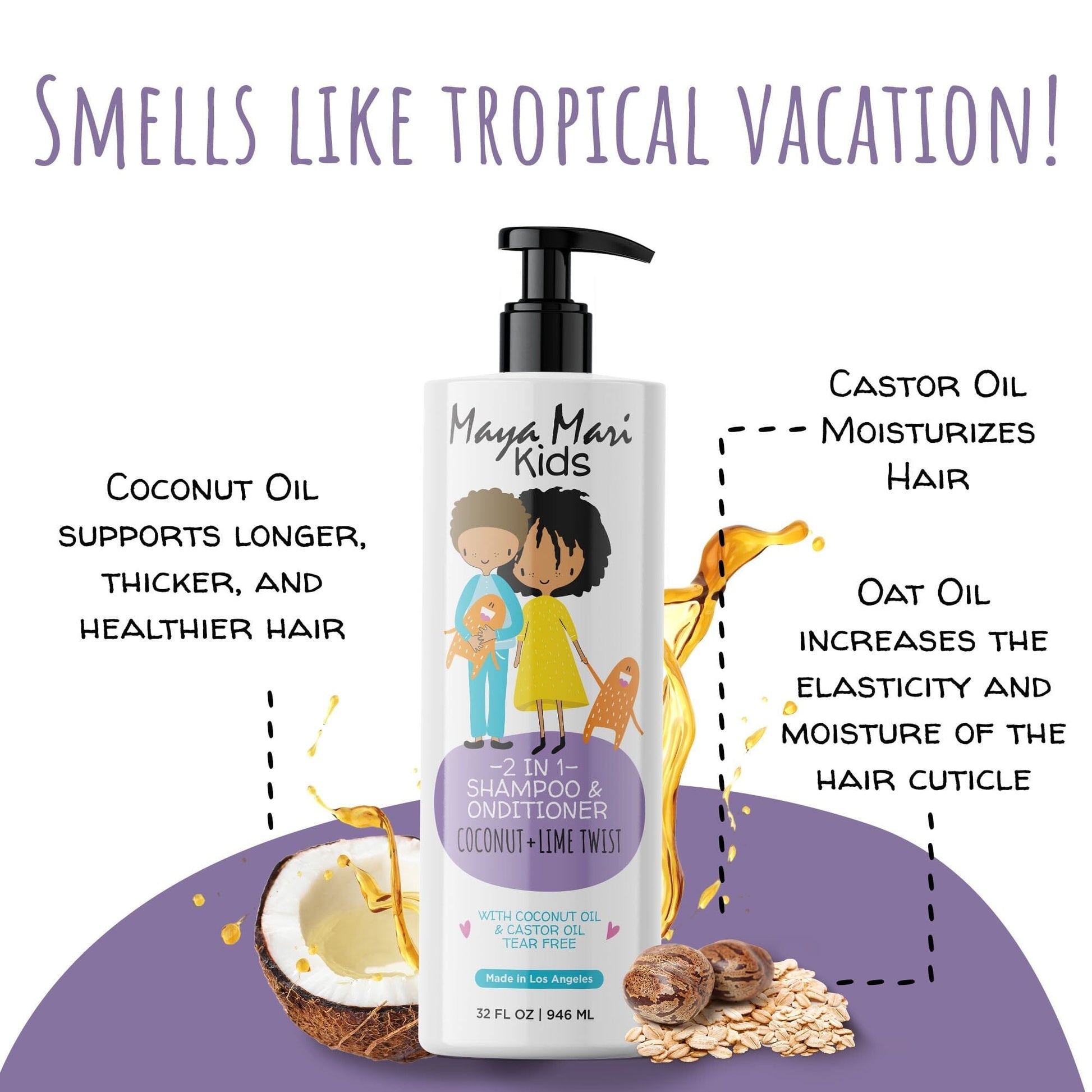 Copy of Maya Mari Kids Curl Conditioning Kit 2 -Piece Set - Kids 2-in-1 Shampoo and Conditioner and Curl Cream Hair Care Los Angeles Brands 