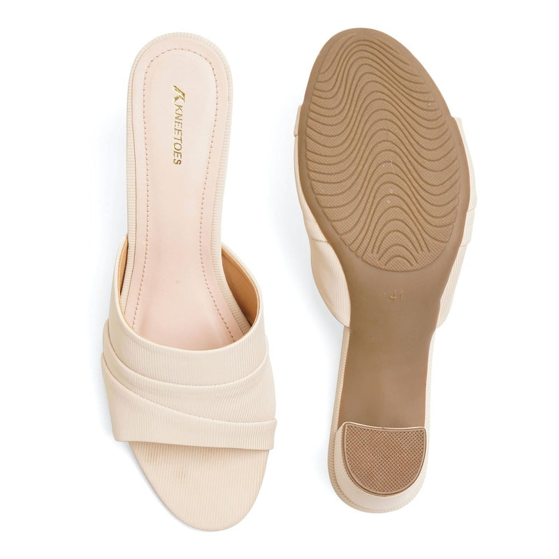 Aurelia- Beige Block Heels