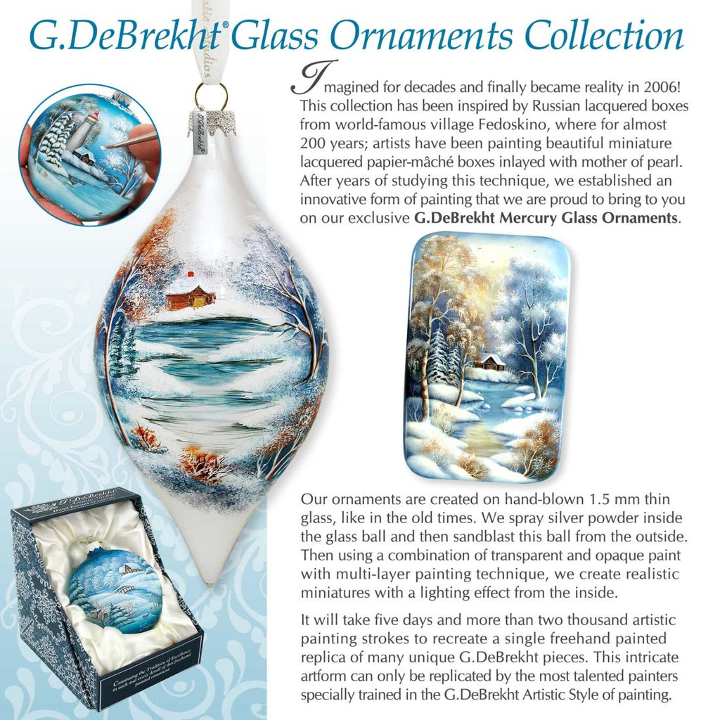 Lightning Your Way Glass Ornament by Strelkina at G. DeBrekht - Christmas Decor - 755-045