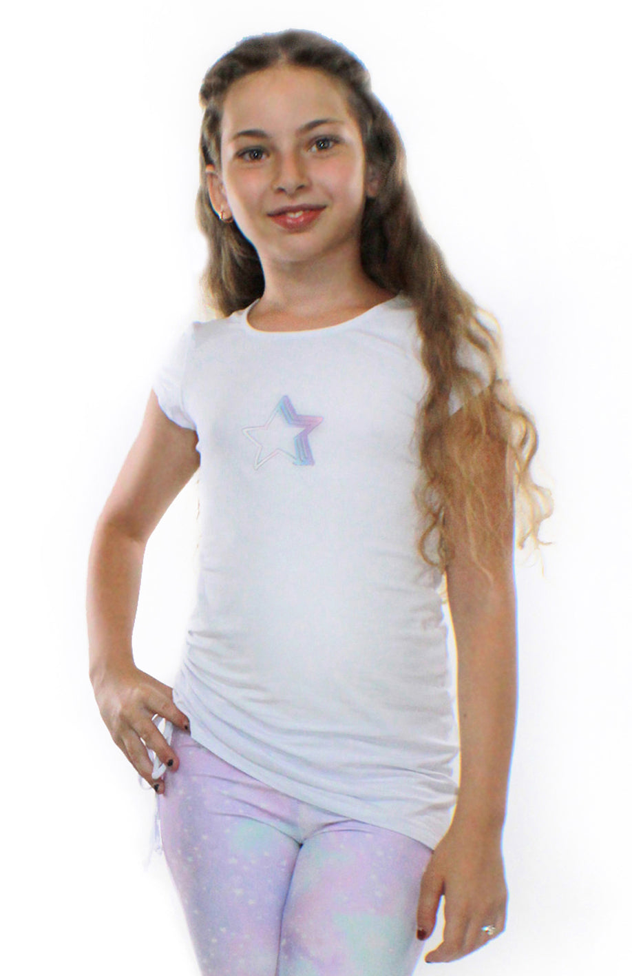 Amy , Asymmetric Pull string Blouse-[stardust]