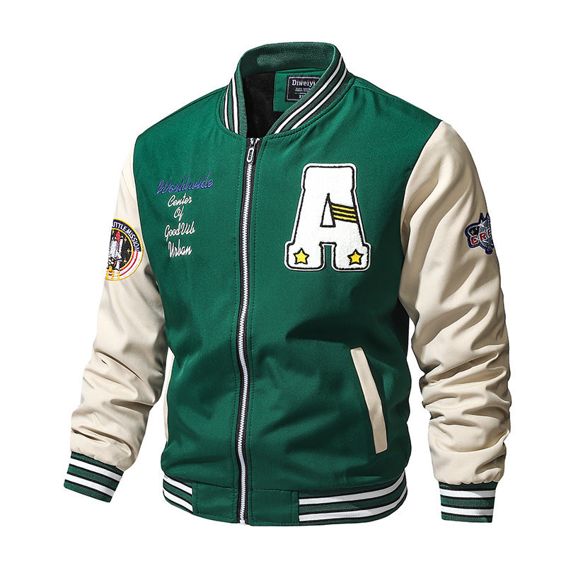Retro Baseball Letterman Casual Jacket by 510_Athletics LLC