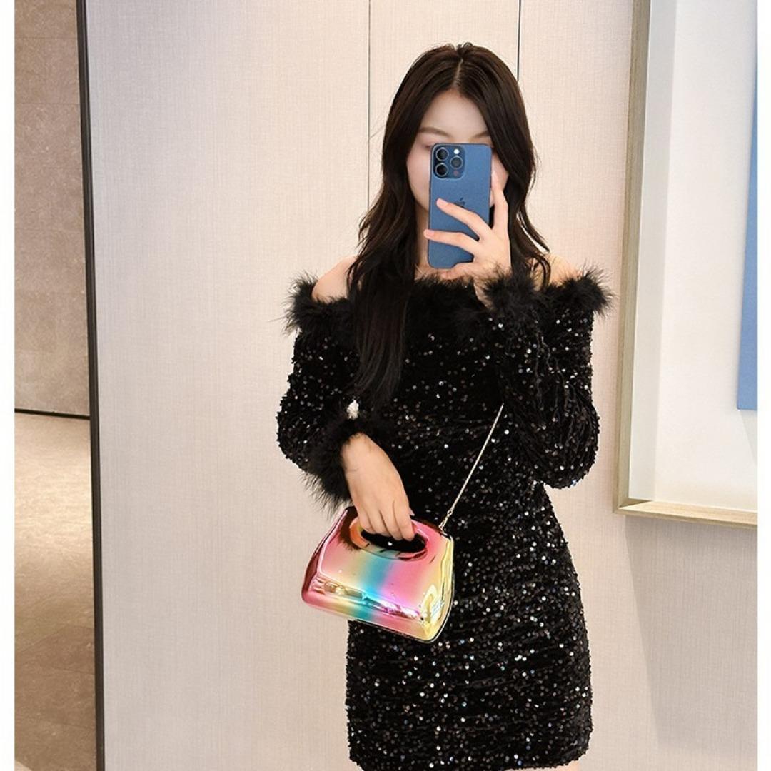 Acrylic square box clutch bag by OyeraCharisma