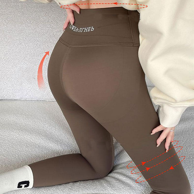 Fleece Thickened Leggings Winter -20 To 5 Shark Pants For Women High Waist Tight Skinny Tummy Control Buttocks Slimming Yoga Pants by 510_Athletics LLC