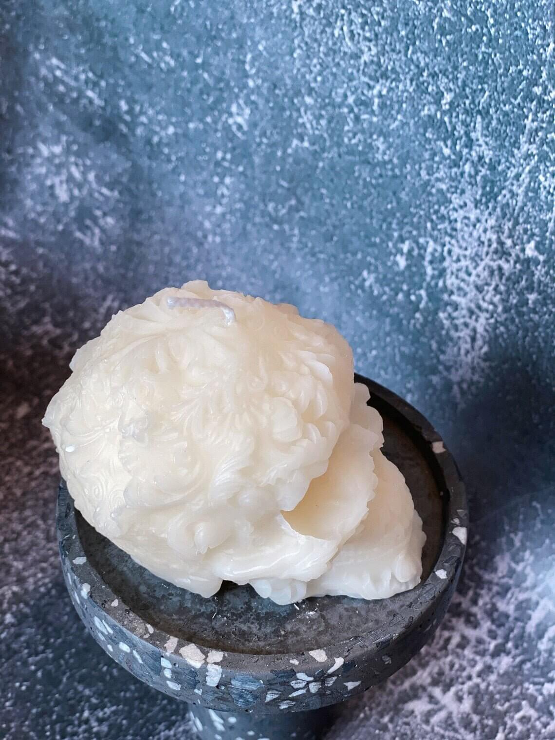 Floral Skull Candle | Gothic Soy Wax