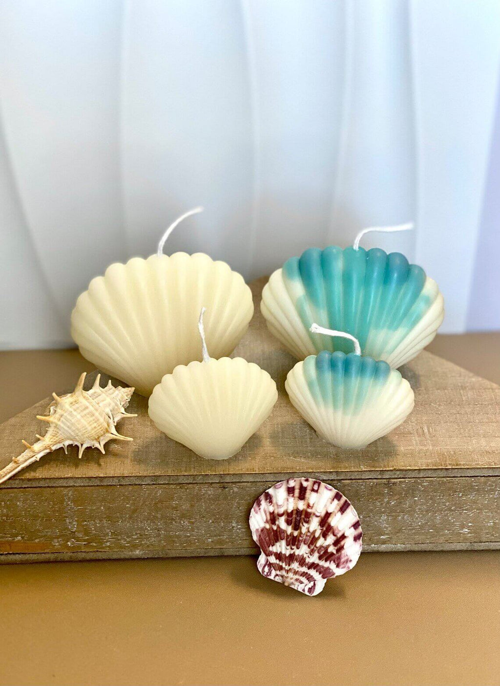 Shell Candle | Handmade Coastal Decor