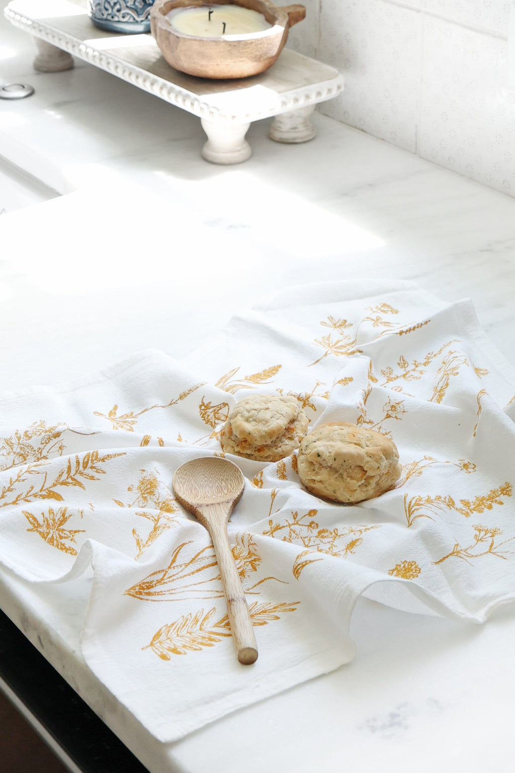 Wild Flower Tea Towel  |  cottagecore mothers day flour sack tea towel floral dish towel pastel kitchen grandmillennial plant lover gift