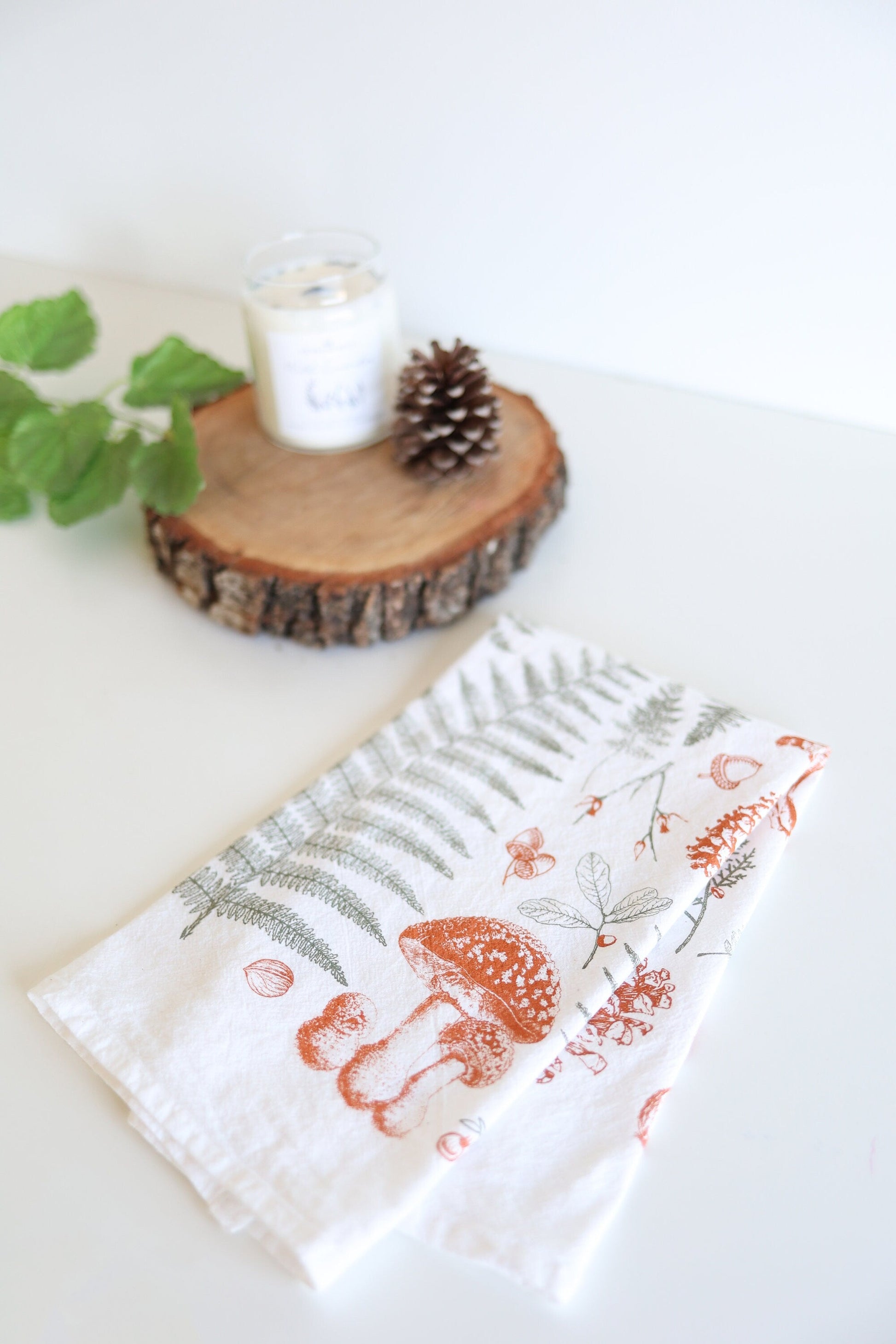 Forest Floor Tea Towel  |  cottagecore forest finds mothers day flour sack tea towel forest dish towel kitchen decor