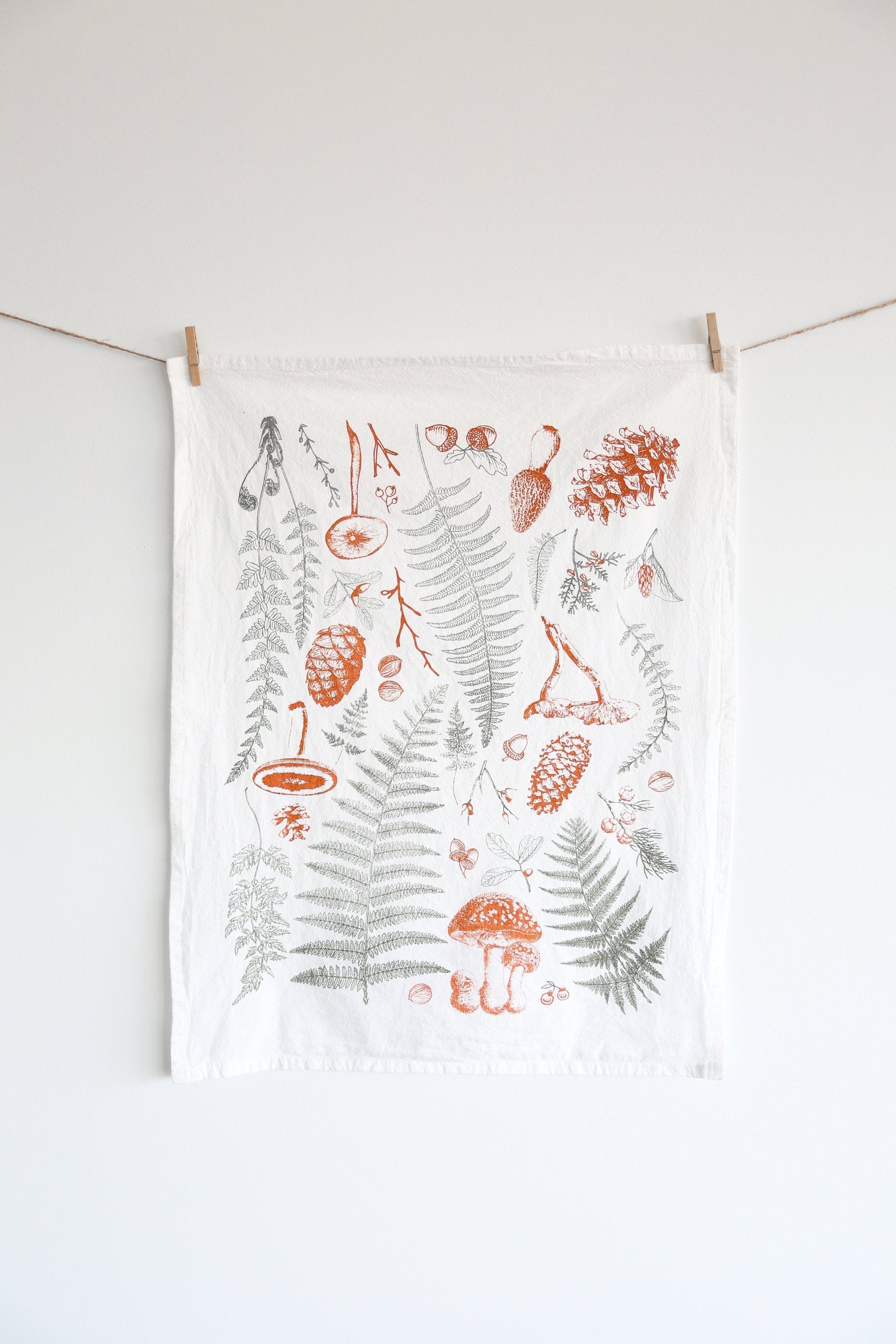 Forest Floor Tea Towel  |  cottagecore forest finds mothers day flour sack tea towel forest dish towel kitchen decor