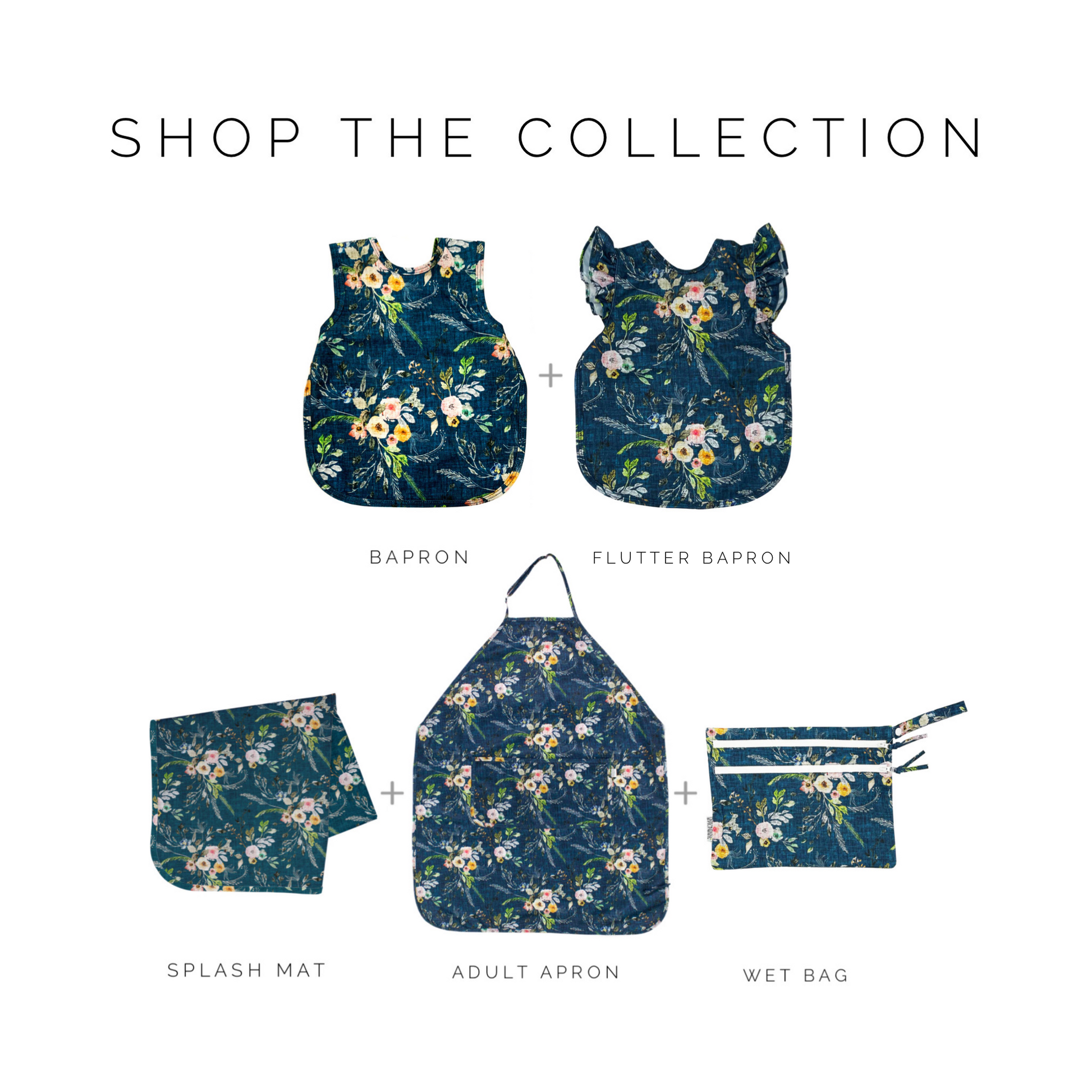 Boho Floral - Waterproof Wet Bag (For mealtime, on-the-go, and more!) by BapronBaby