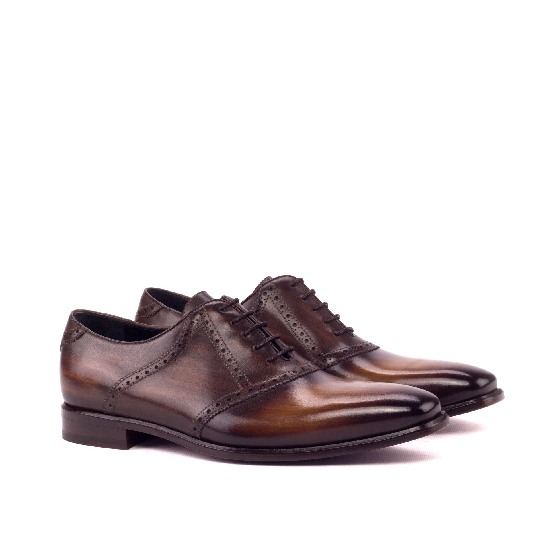 DAMIE - Unique Handcrafted Brown Patina Oxford by Le Ruux