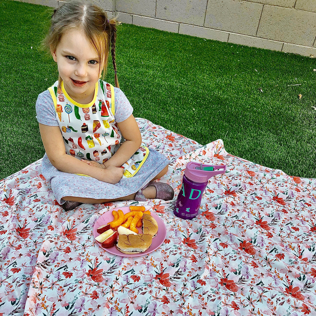 Peachy Dreams Splash Mat - A Waterproof Catch-All for Highchair Spills by BapronBaby