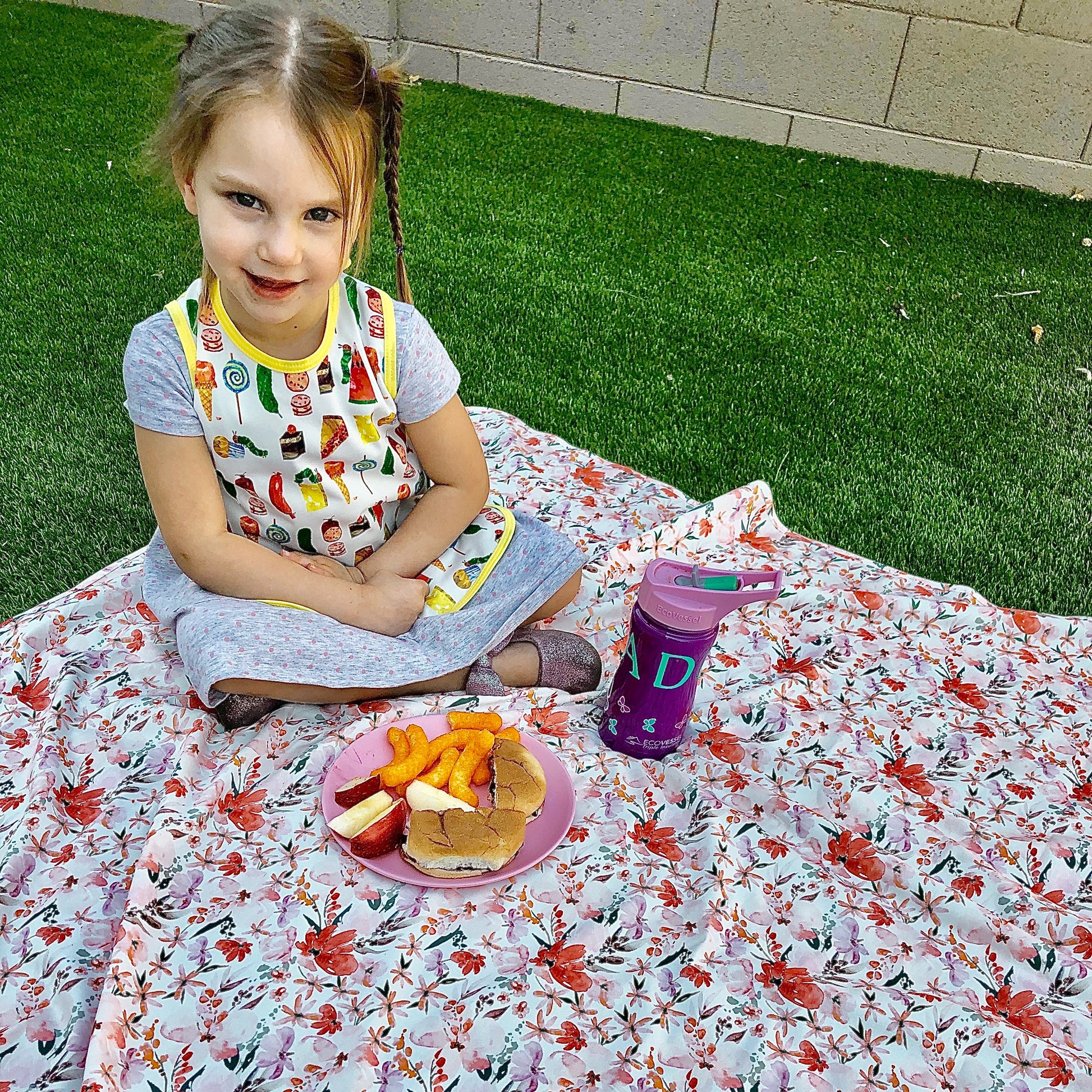 Peachy Dreams Splash Mat - A Waterproof Catch-All for Highchair Spills by BapronBaby